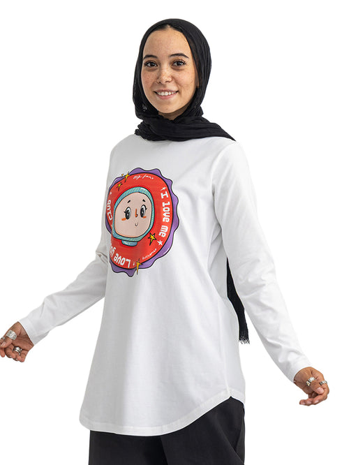 White-Design 7 Printed Long-Sleeve