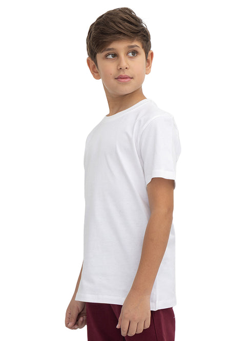 White Kids Round T-Shirt