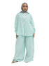 Aqua Striped linen Suit