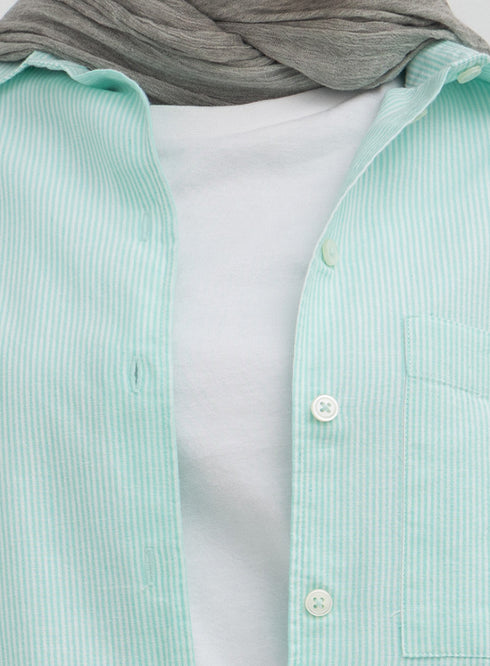 Aqua Striped linen Suit