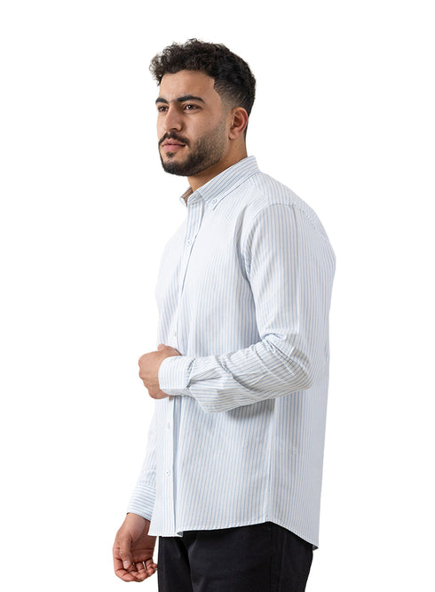 قميص اكسفورد مقلم - تصميم 5 - بيبي بلو