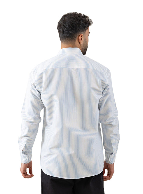 قميص اكسفورد مقلم - تصميم 5 - بيبي بلو