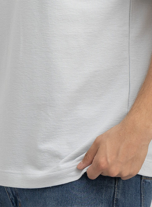 Baby Blue UpSide Sleeve -Crunchy-Oversize Round T-Shirt