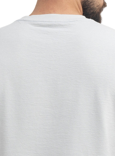 Baby Blue UpSide Sleeve -Crunchy-Oversize Round T-Shirt