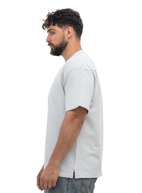 Baby Blue V-Crunchy-Oversize Round T-Shirt