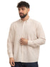 Beige-Design 1 Striped Oxford Shirt