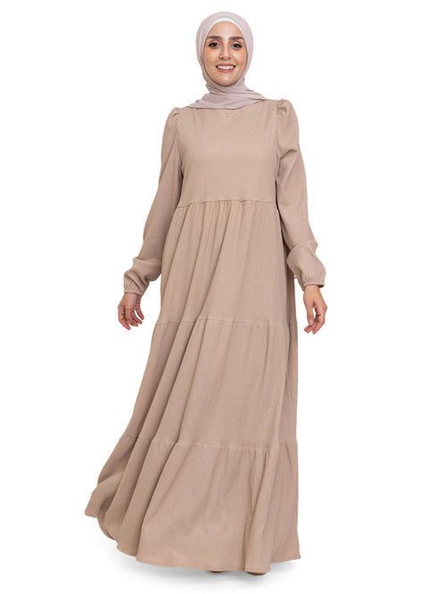 Beige Basic Dress