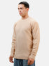 Beige Basic Round Pullover