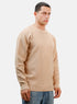 Beige Basic Round Pullover