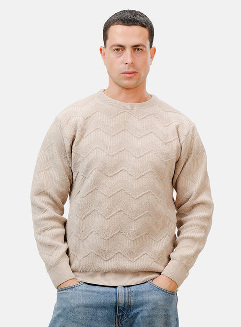 Beige Design 2401 Round Pullover