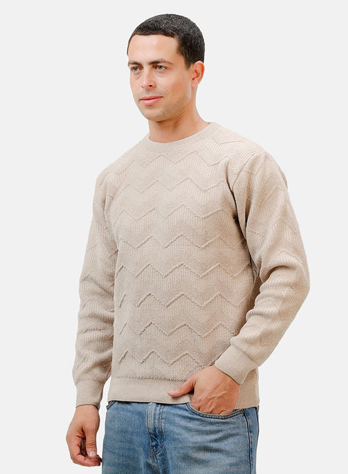 Beige Design 2401 Round Pullover