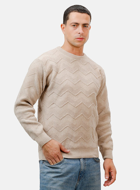 Beige Design 2401 Round Pullover