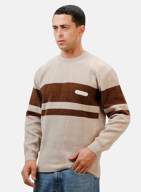 Beige Design 2402 Round Pullover