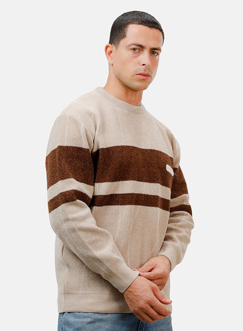 Beige Design 2402 Round Pullover