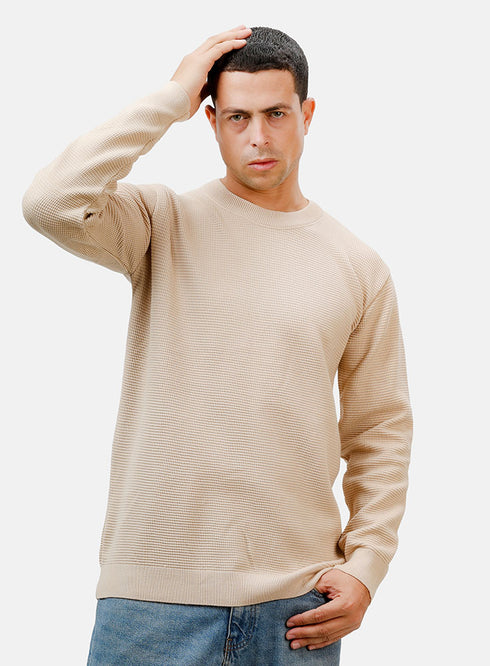 Beige Design 2420 Round Pullover