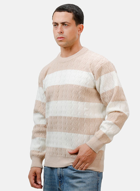 Beige Design 2446 Round Pullover