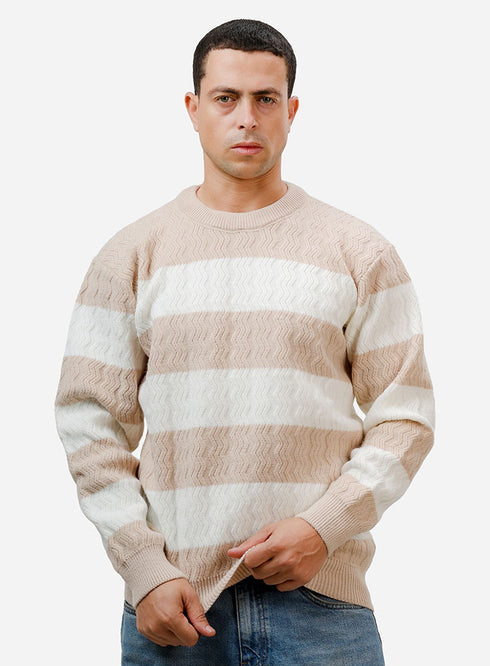 Beige Design 2446 Round Pullover