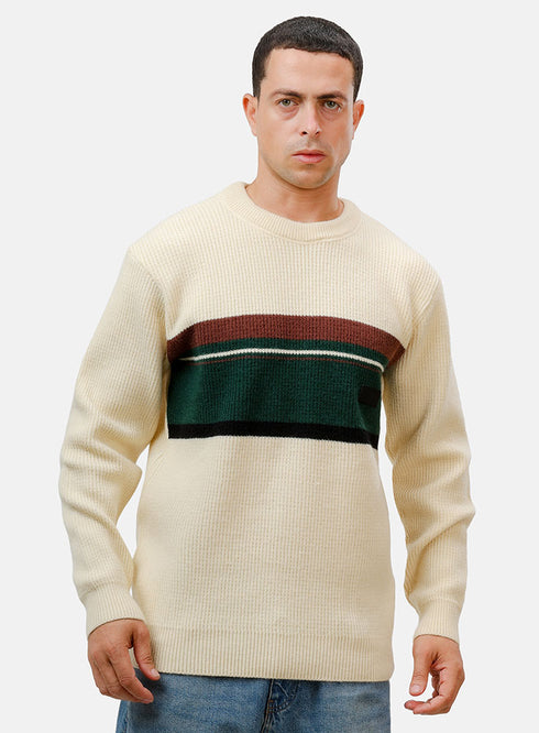 Beige Design 2455 Round Pullover