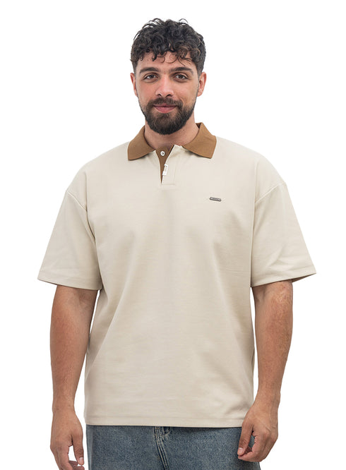 Beige Design 3069 NF-Polo Neck T-Shirt