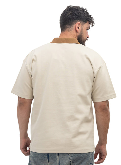 Beige Design 3069 NF-Polo Neck T-Shirt
