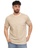 Beige Printed Round T-Shirt Design 1