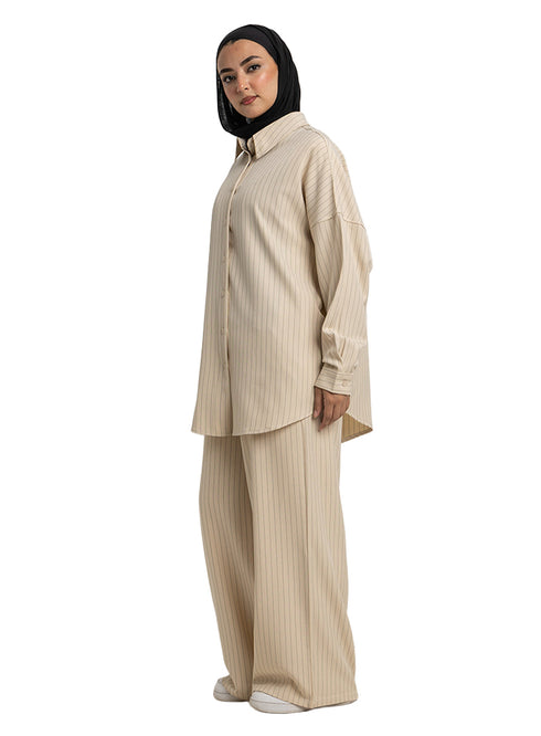 سوت مقلم - بيج
