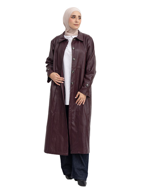 Bergundy - GS-Leather Coat
