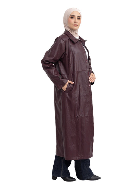 Bergundy - GS-Leather Coat