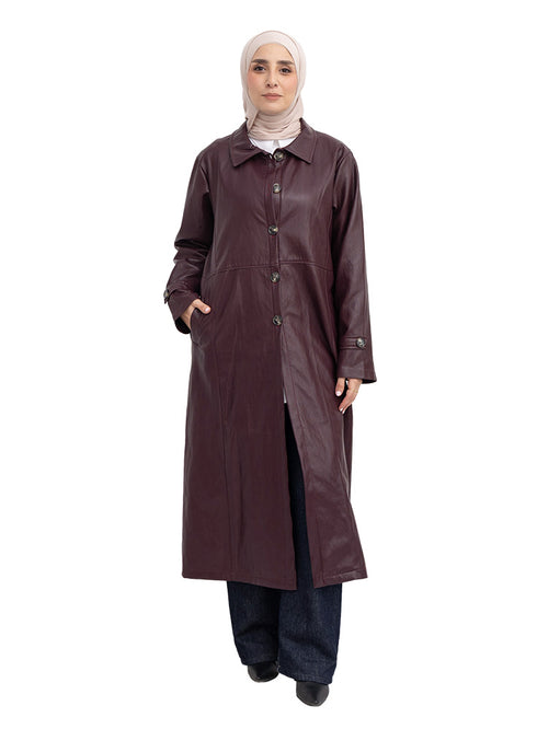 Bergundy - GS-Leather Coat