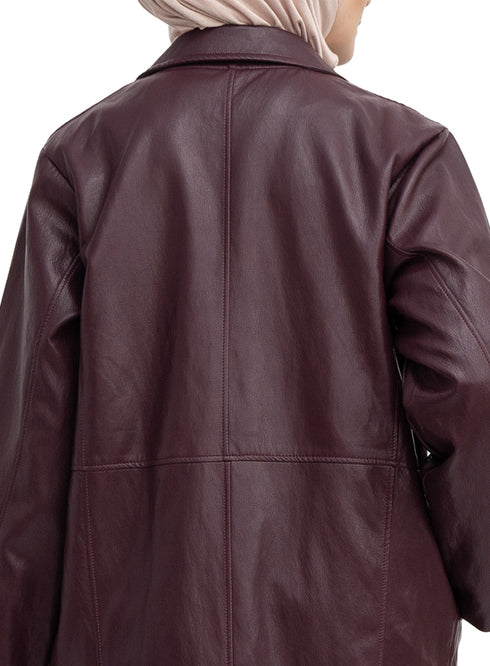 Bergundy - GS-Leather Coat