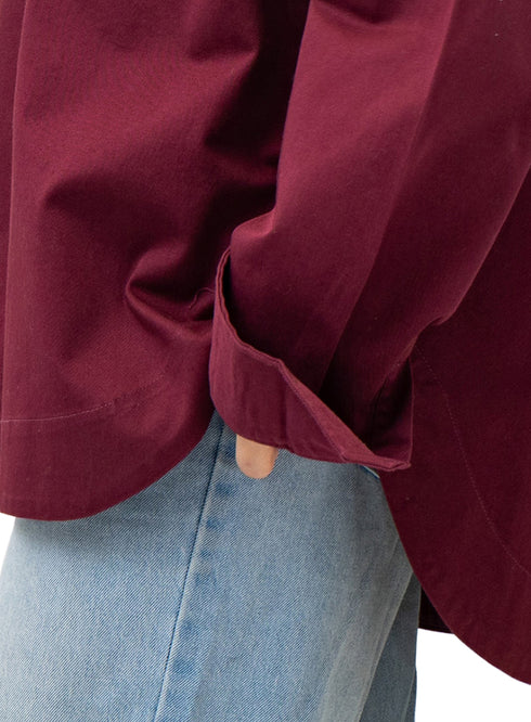 Bergundy Cur-Gabardine Shirt