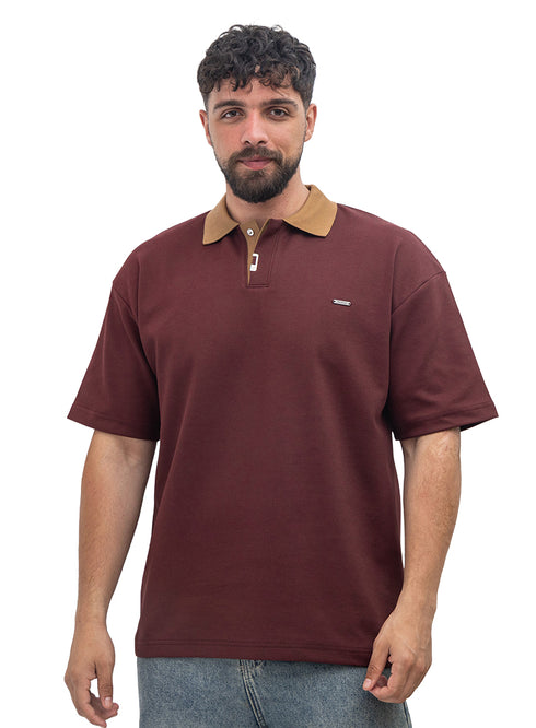 Bergundy Design 3069 NF-Polo Neck T-Shirt