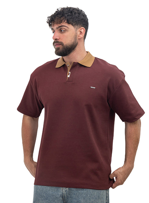Bergundy Design 3069 NF-Polo Neck T-Shirt