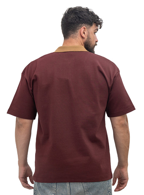 Bergundy Design 3069 NF-Polo Neck T-Shirt