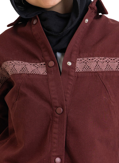 Bergundy Gabardine Jacket 3