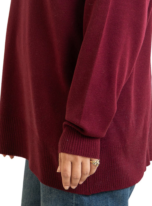 Bergundy Over Size Half Cole