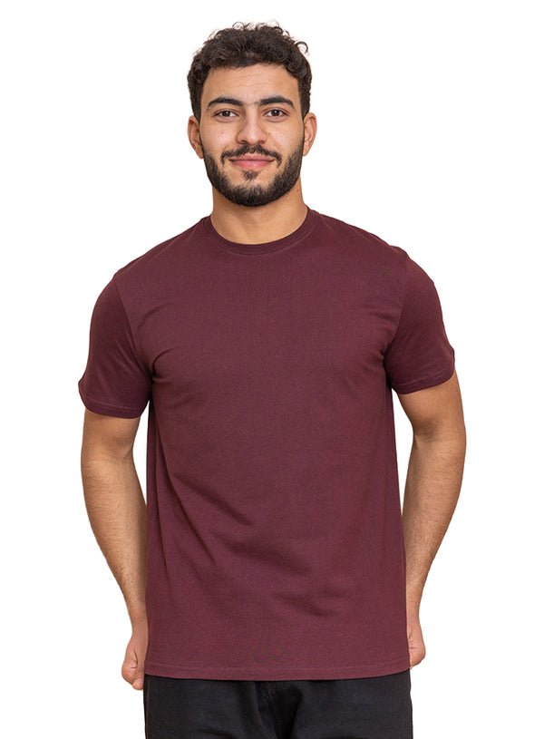 Bergundy Relaxed Round T-Shirt