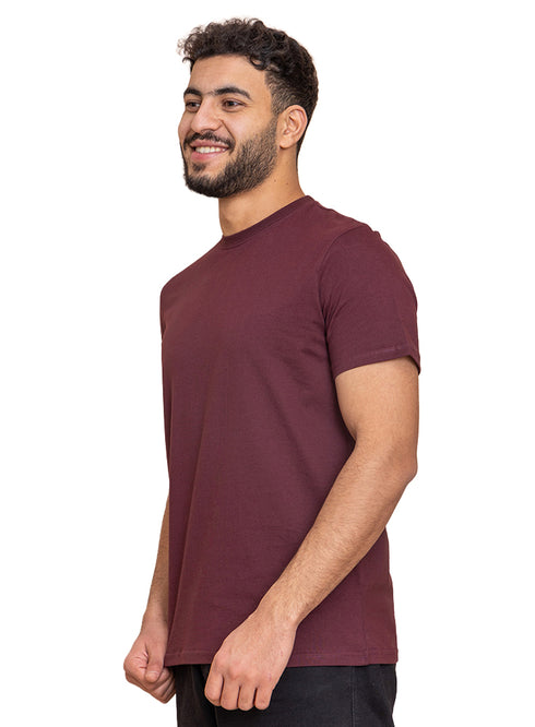 Bergundy Relaxed Round T-Shirt