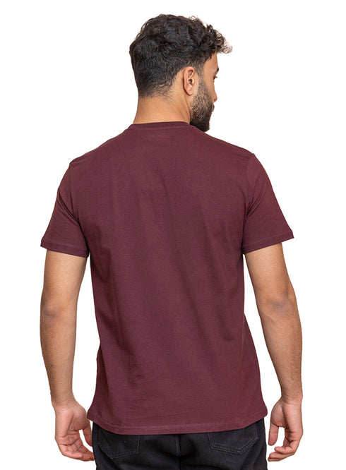 Bergundy Relaxed Round T-Shirt