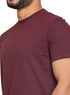 Bergundy Relaxed Round T-Shirt