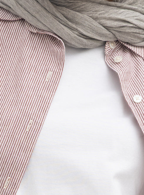 Bergundy Striped linen Suit