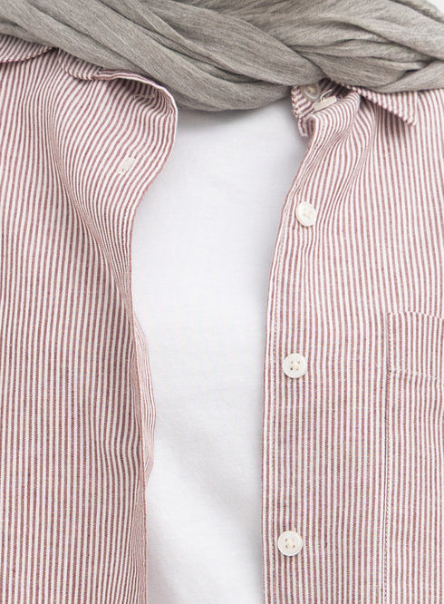 Bergundy Striped linen Suit
