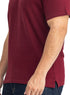 Bergundy V-Neck Crunchy-Oversize T-Shirt