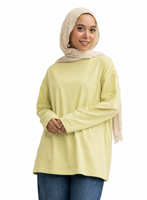 Bestage V-Over Size Long-Sleeve