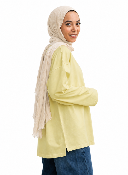 Bestage V-Over Size Long-Sleeve