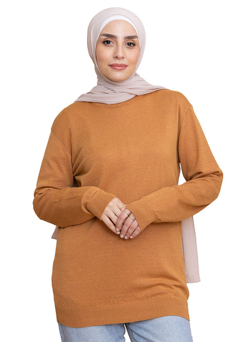 Biscuit Round Knit Pullover