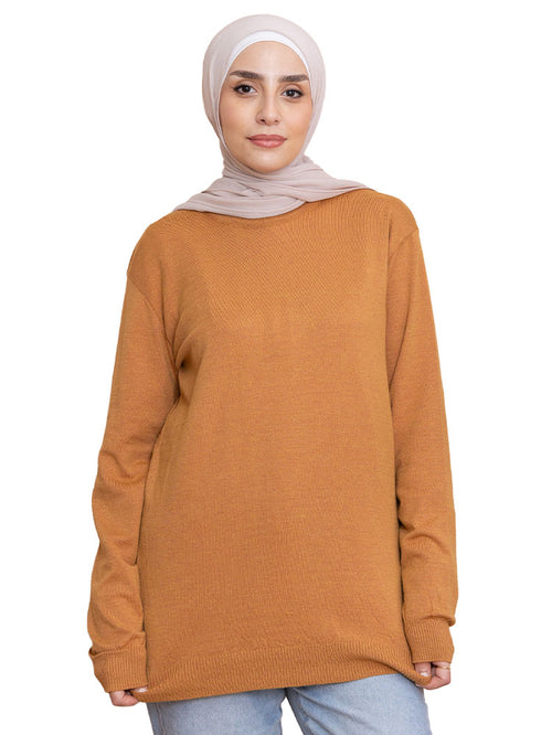 Biscuit Round Knit Pullover