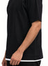 Black Double-Layerd Oversize Round T-Shirt