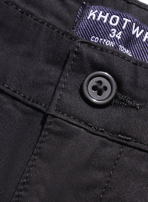 Black Classic Gabardine Short