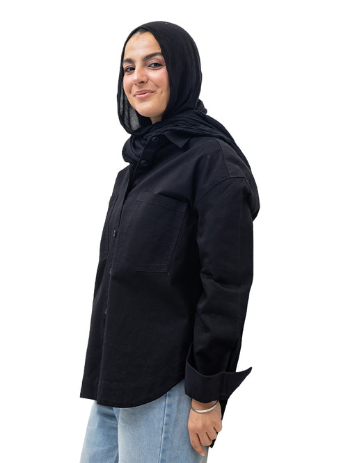 Black Cur-Gabardine Shirt